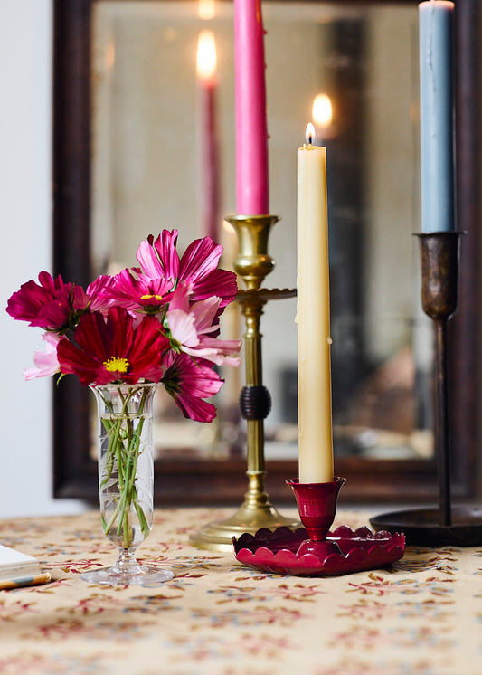 Berry Scalloped Candle Holder