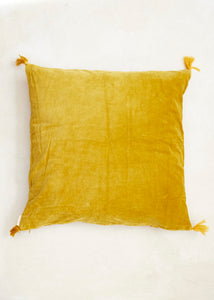 Saffron Block Print Cushion Cover