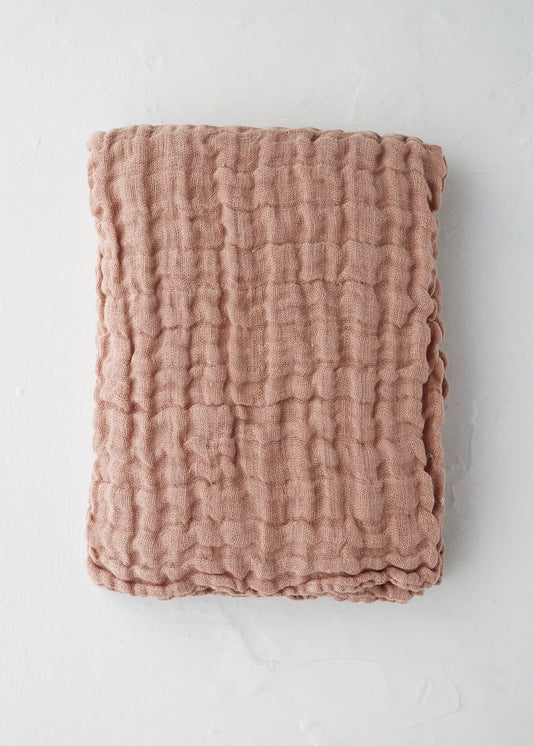 Antique Rose Linen Scarf