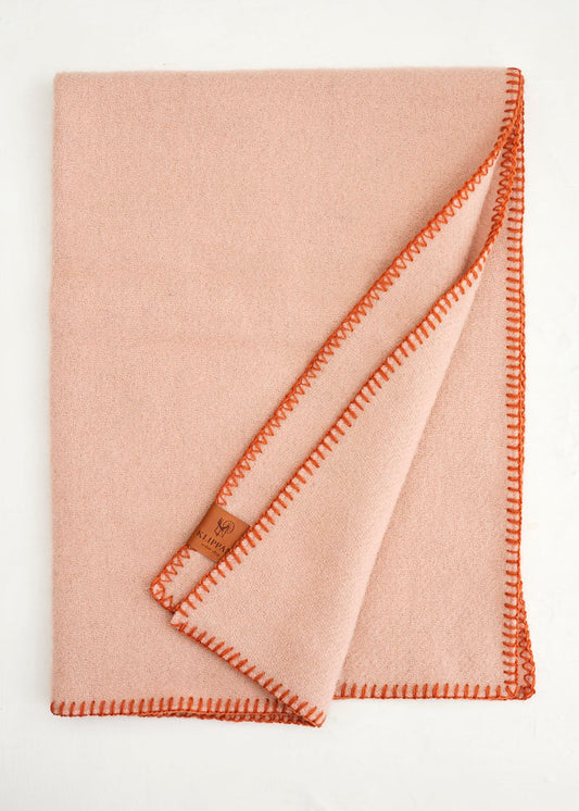 Rose Recycled Wool Baby Blanket
