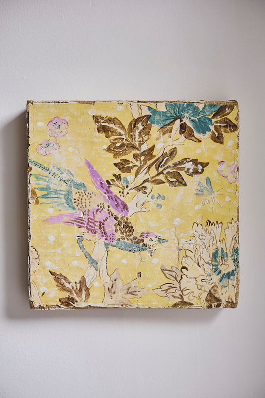 Exotic Bird Fresco Secco Painting