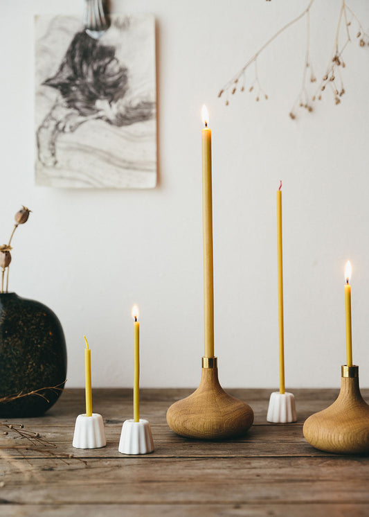 Slim Beeswax Dinner Candles