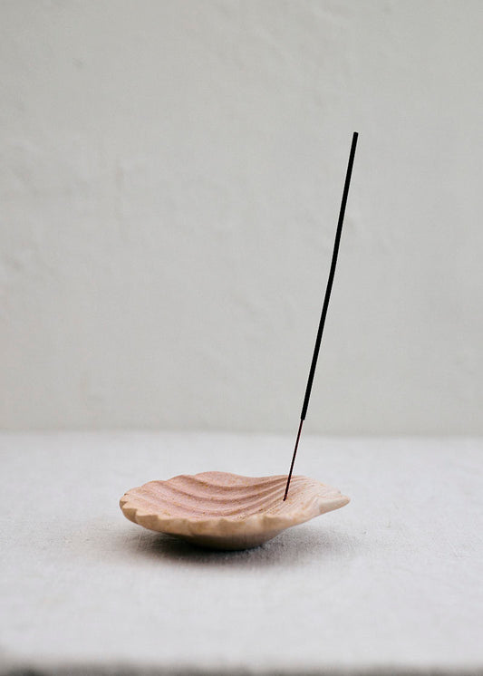 Soapstone Shell Incense Dish